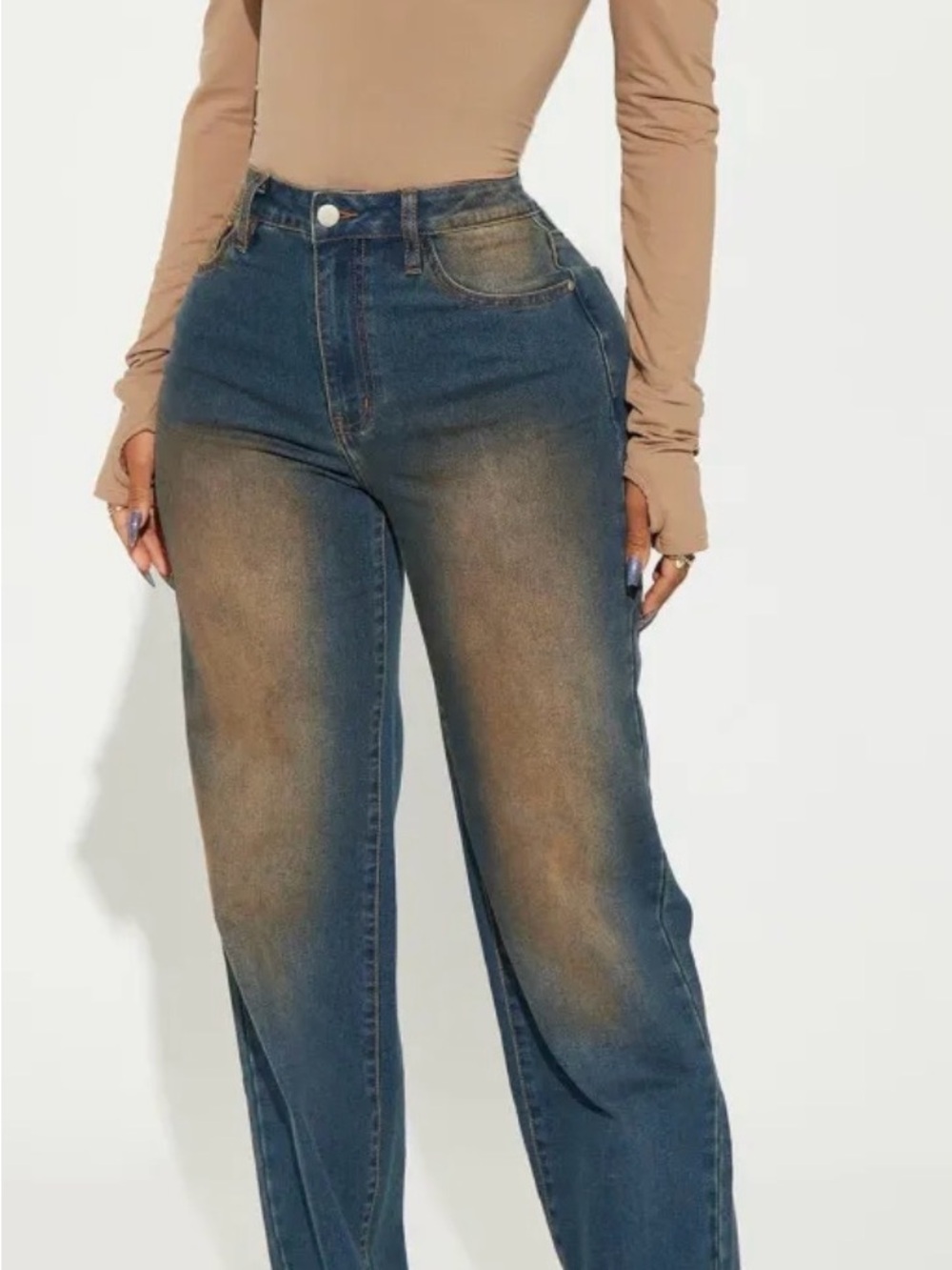 NWT-High-Waist Dark Wash Tinted Women’s Jeans